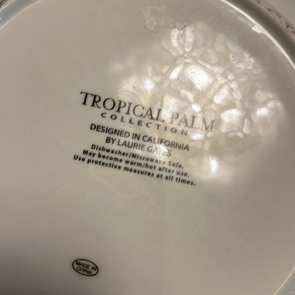 Vintage ‘Tropical Palm’ Hand Made Designer Laurie Gates Platter - Picture 10 of 12